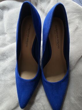 Christian Siriano Cobalt Blue Pointed-Toe Pumps